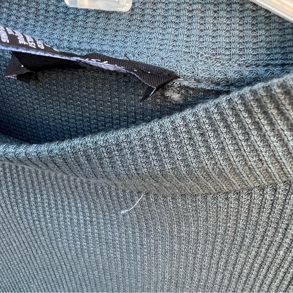 Eileen Fisher Cozy Waffle Knit Mock Neck Box-Top - Picture 15 of 17